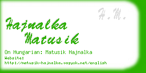 hajnalka matusik business card